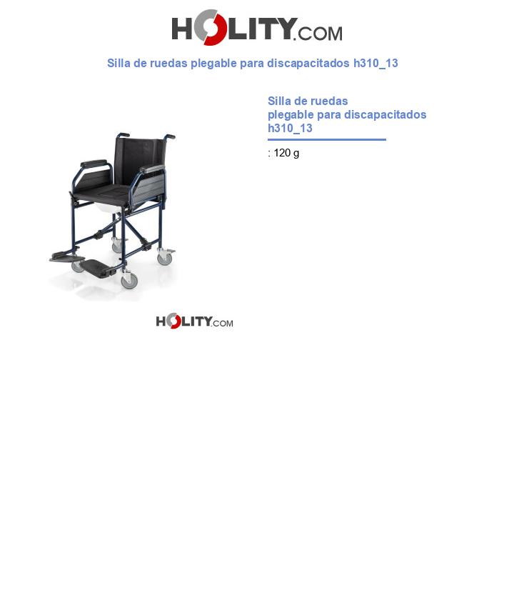 Silla de ruedas plegable para discapacitados h310_13