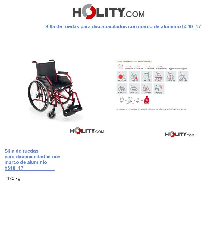 Silla de ruedas para discapacitados con marco de aluminio h310_17