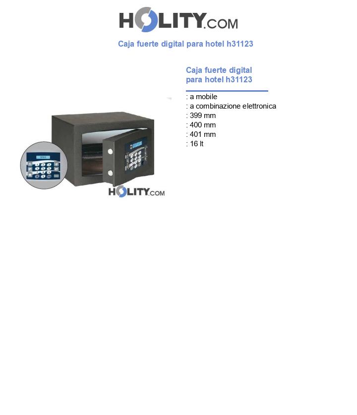 Caja fuerte digital para hotel h31123