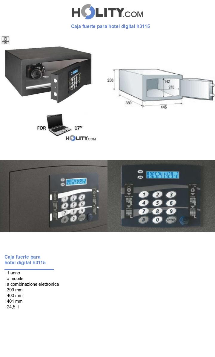 Caja fuerte para hotel digital h3115