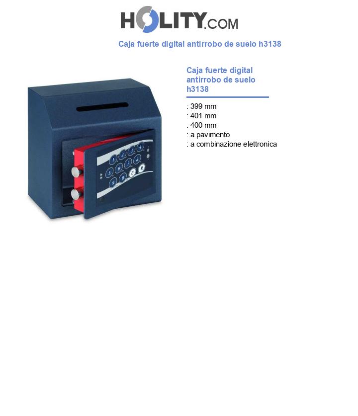 Caja fuerte digital antirrobo de suelo h3138