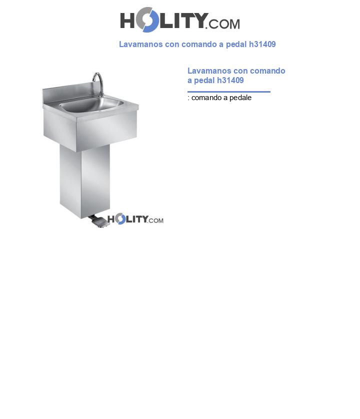 Lavamanos con comando a pedal h31409
