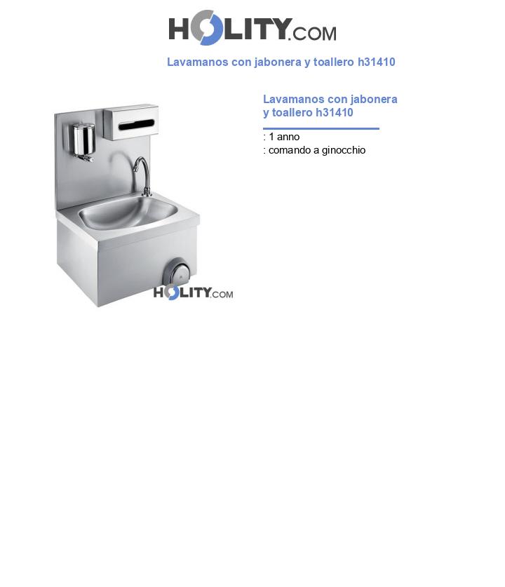 Lavamanos con jabonera y toallero h31410
