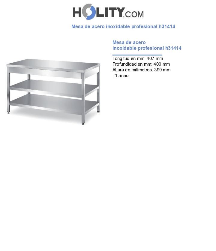 Mesa de acero inoxidable profesional h31414