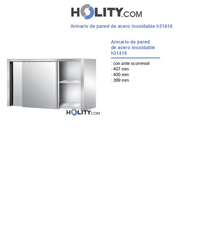 Armario de pared de acero inoxidable h31416