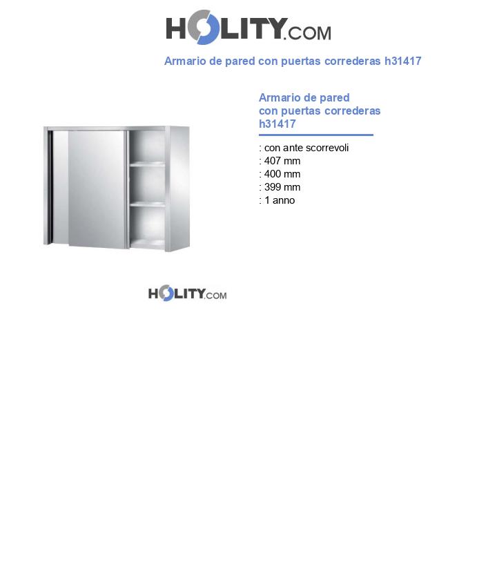 Armario de pared con puertas correderas h31417
