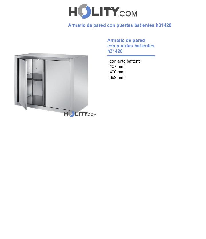 Armario de pared con puertas batientes h31420