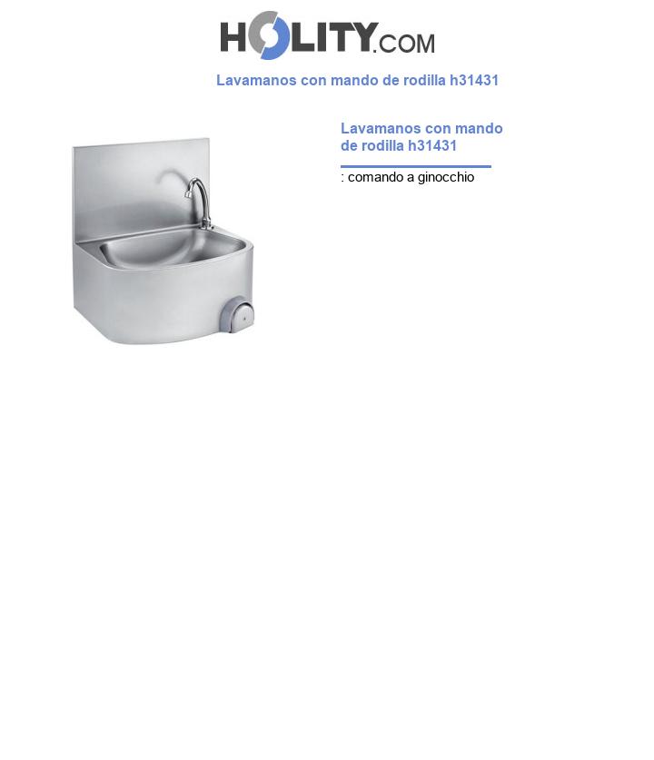 Lavamanos con mando de rodilla h31431