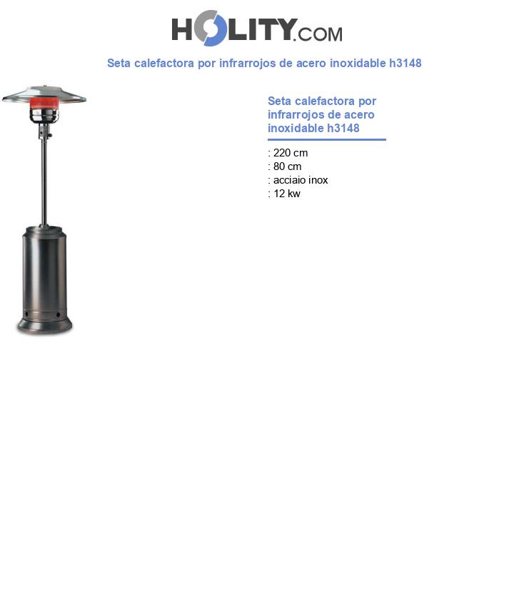 Seta calefactora por infrarrojos de acero inoxidable h3148