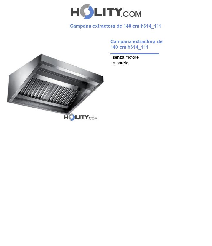 Campana extractora de 140 cm h314_111