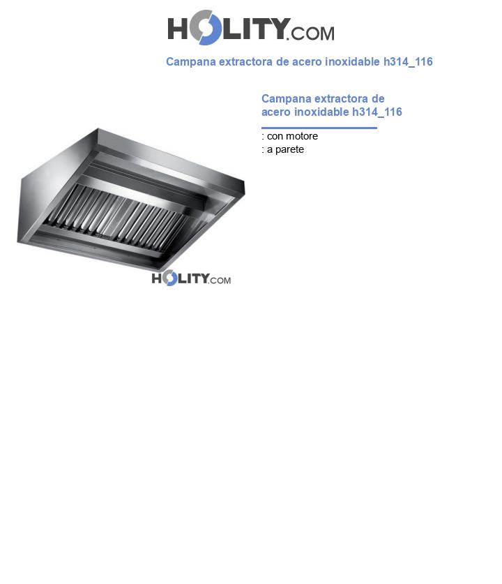 Campana extractora de acero inoxidable h314_116