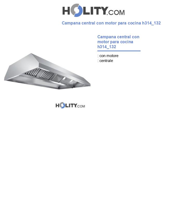 Campana central con motor para cocina h314_132