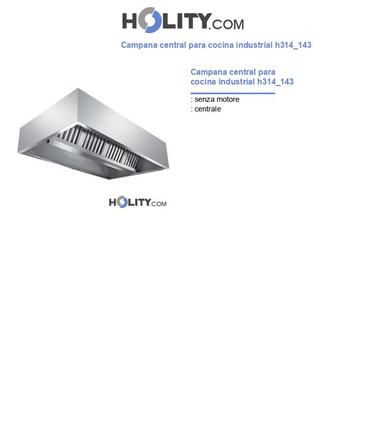 Campana central para cocina industrial h314_143