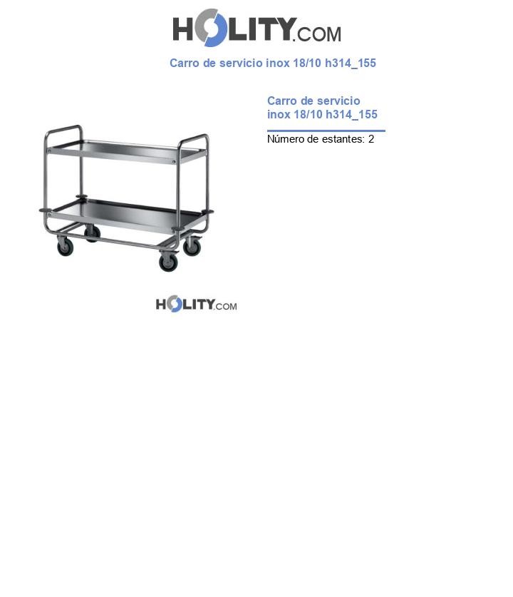 Carro de servicio inox 18/10 h314_155