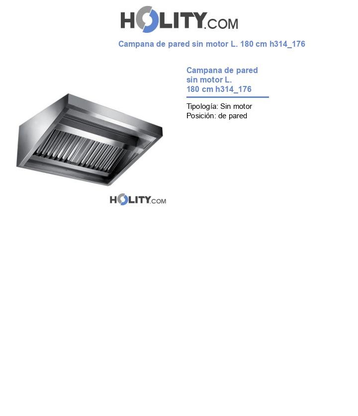 Campana de pared sin motor L. 180 cm h314_176