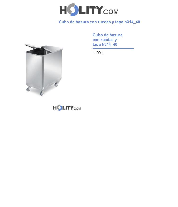 Cubo de basura con ruedas y tapa h314_40
