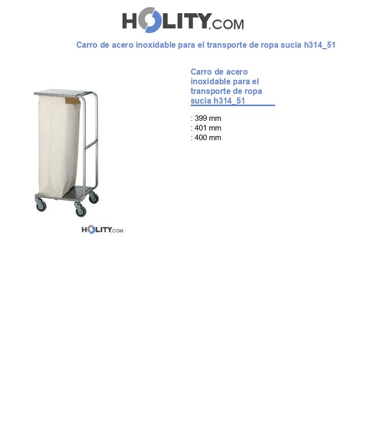 Carro de acero inoxidable para el transporte de ropa sucia h314_51