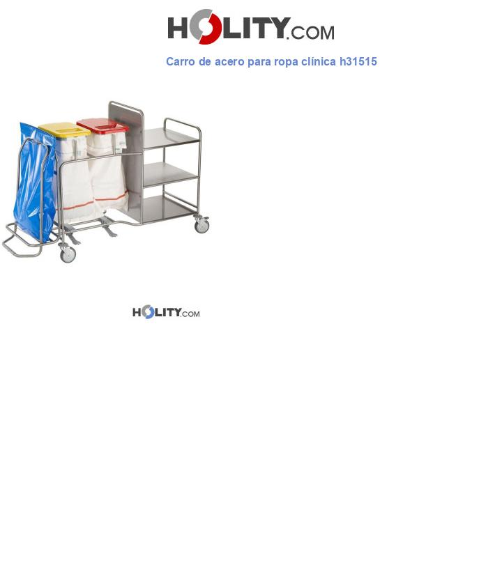 Carro de acero para ropa clínica h31515