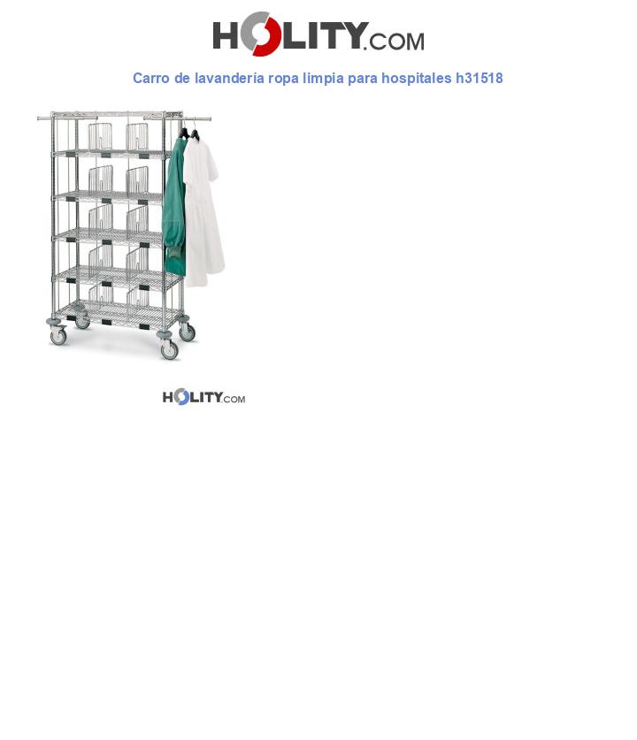 Carro de lavandería ropa limpia para hospitales h31518
