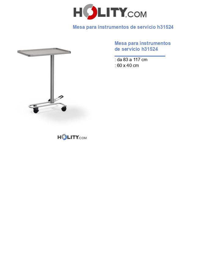 Mesa para instrumentos de servicio h31524