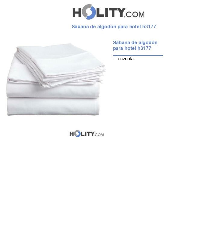Sábana de algodón para hotel h3177