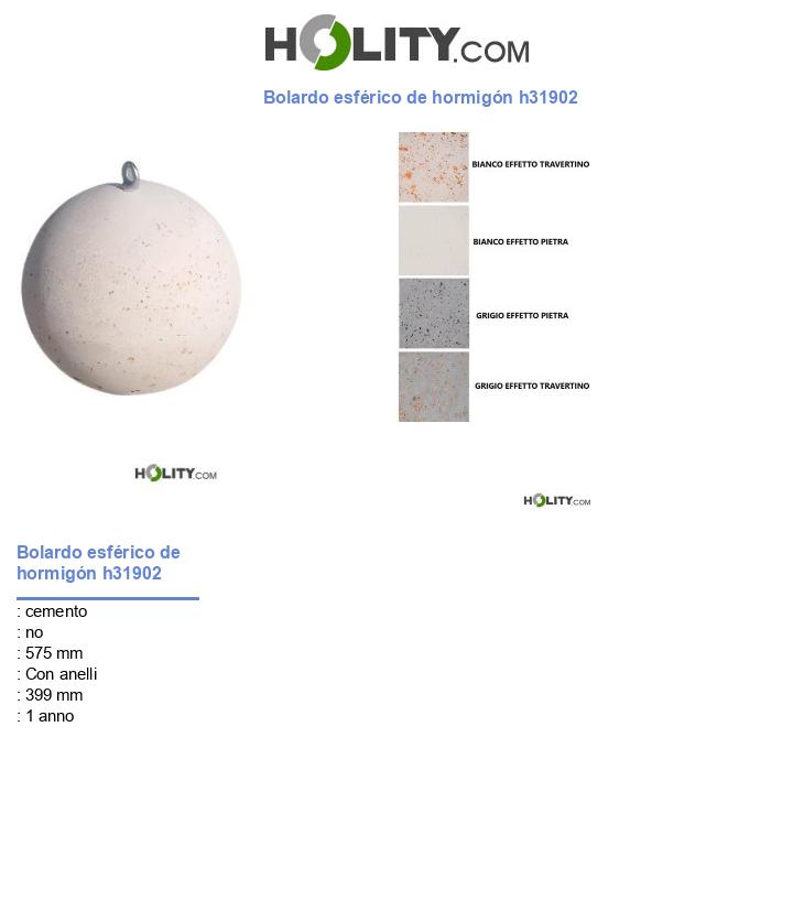 Bolardo esférico de hormigón h31902