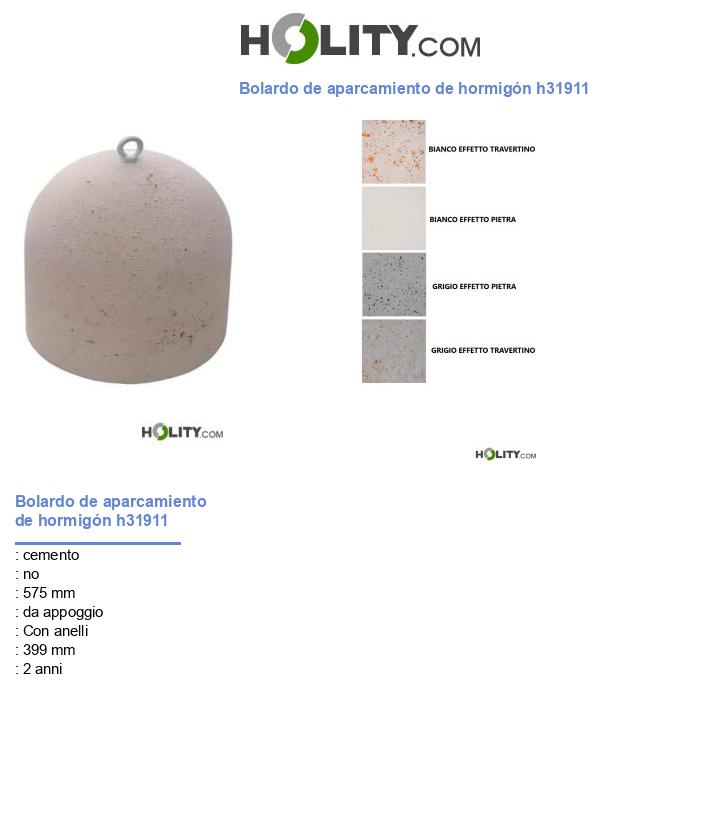 Bolardo de aparcamiento de hormigón h31911