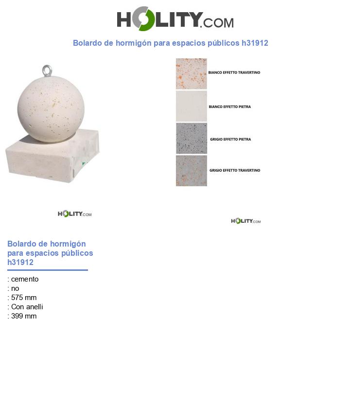 Bolardo de hormigón para espacios públicos h31912