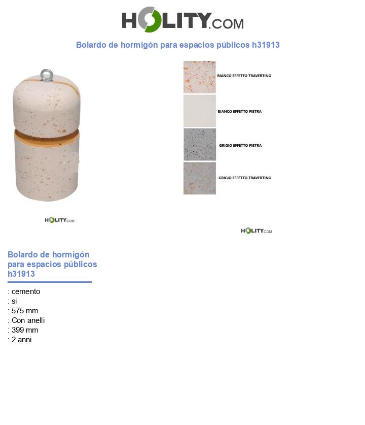 Bolardo de hormigón para espacios públicos h31913