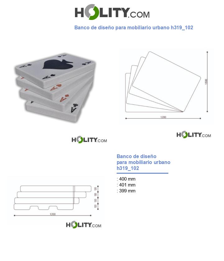 Banco de diseño para mobiliario urbano h319_102