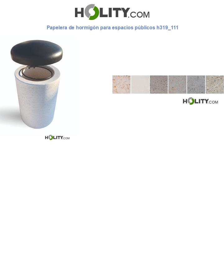 Papelera de hormigón para espacios públicos h319_111