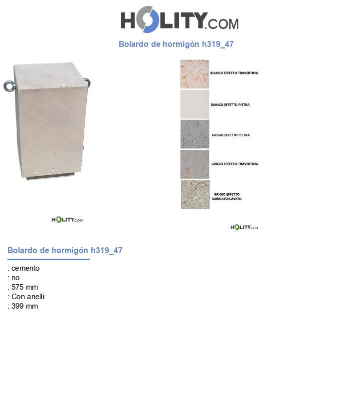 Bolardo de hormigón h319_47