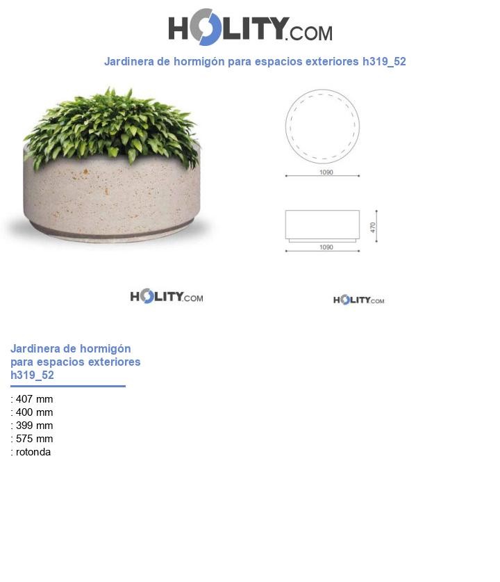 Jardinera de hormigón para espacios exteriores h319_52