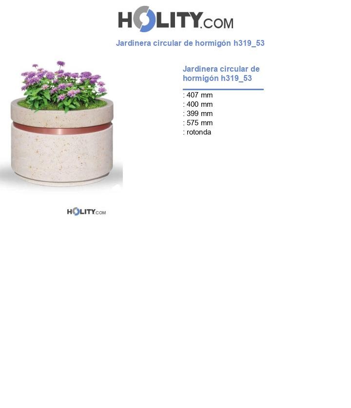 Jardinera circular de hormigón h319_53