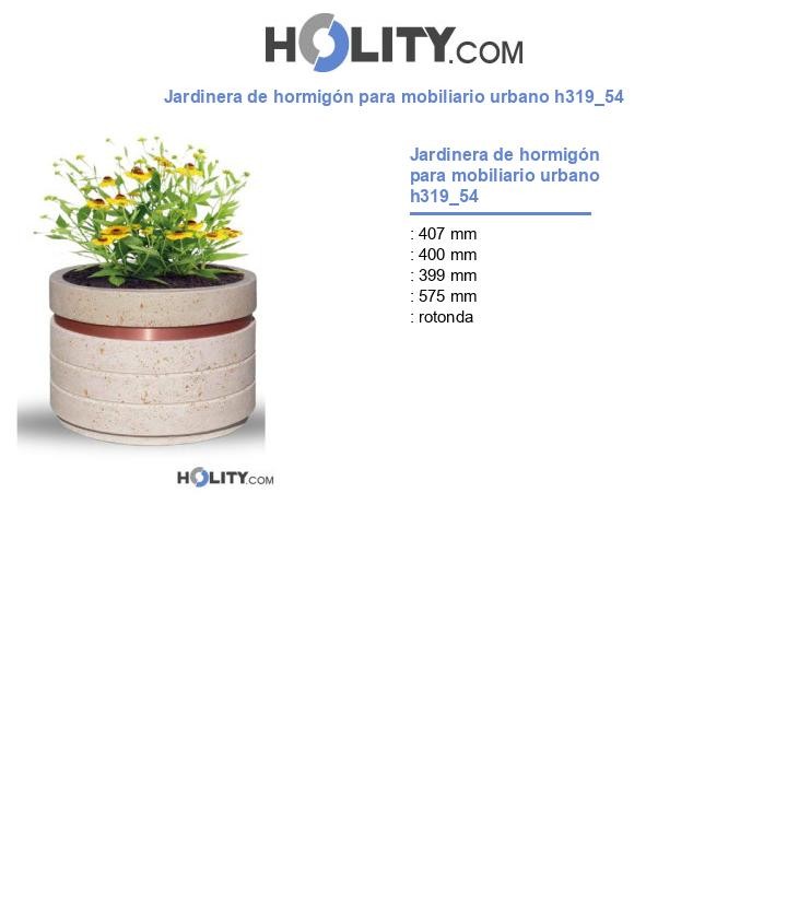 Jardinera de hormigón para mobiliario urbano h319_54