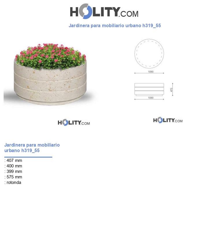 Jardinera para mobiliario urbano h319_55