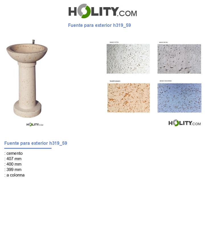 Fuente para exterior h319_59