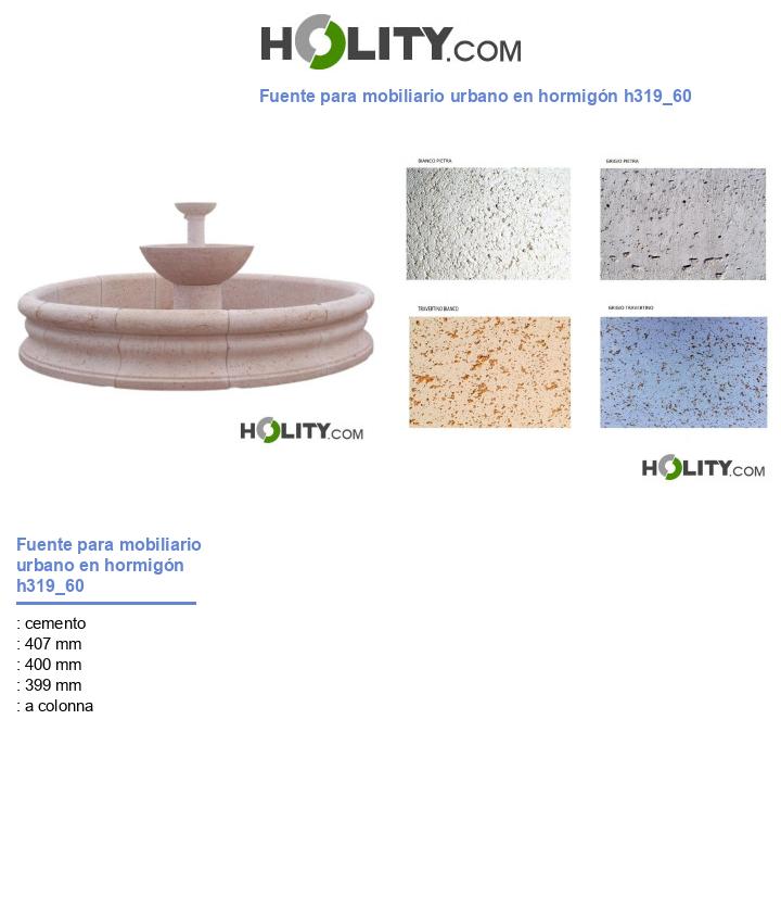 Fuente para mobiliario urbano en hormigón h319_60