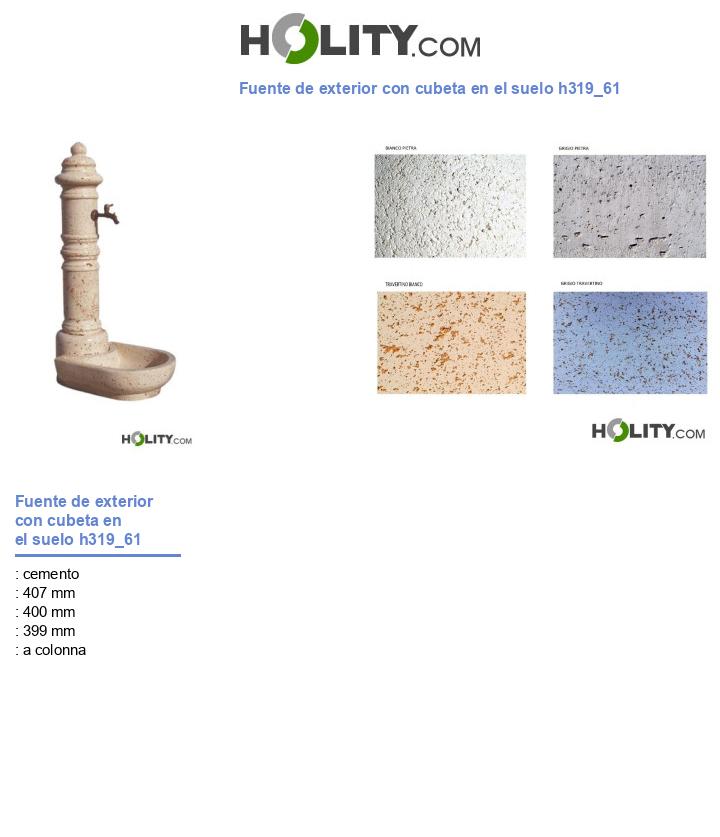 Fuente de exterior con cubeta en el suelo h319_61