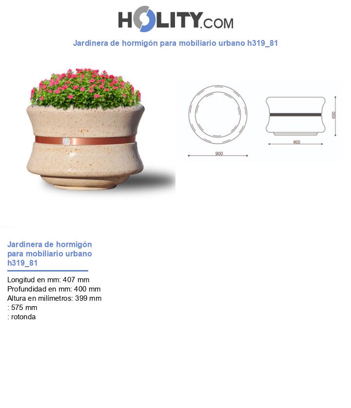 Jardinera de hormigón para mobiliario urbano h319_81