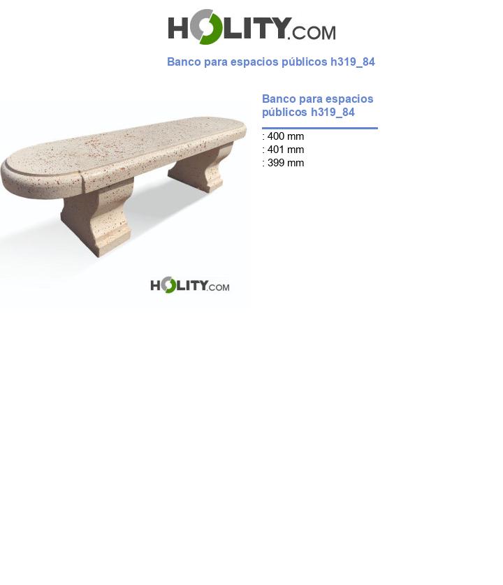 Banco para espacios públicos h319_84