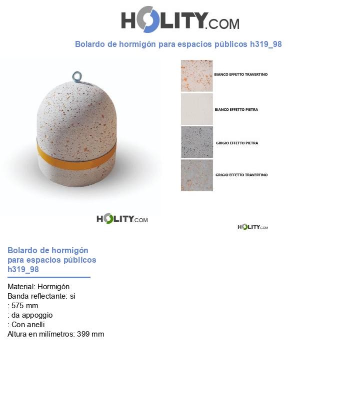 Bolardo de hormigón para espacios públicos h319_98