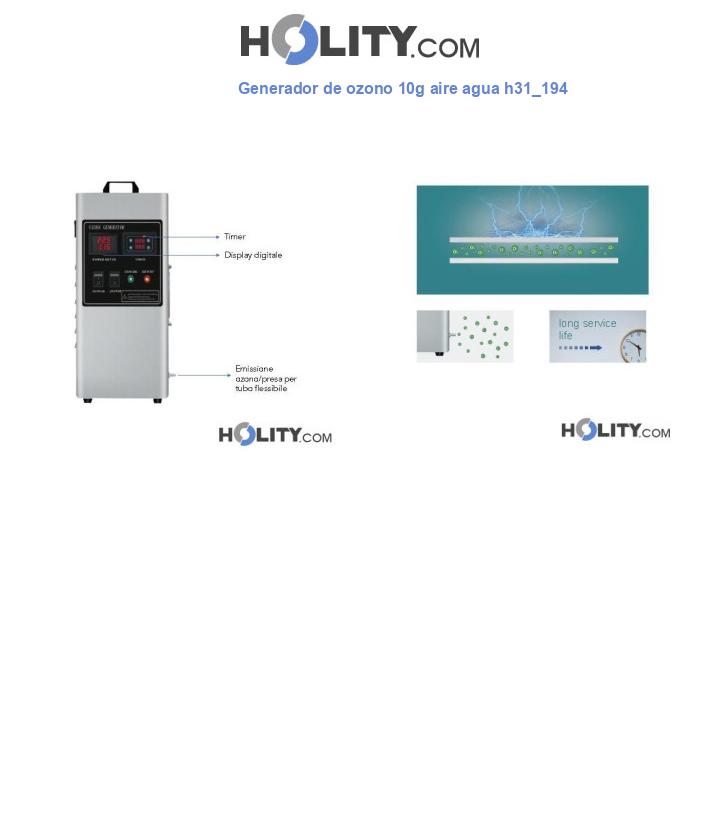 Generador de ozono 10g aire agua h31_194