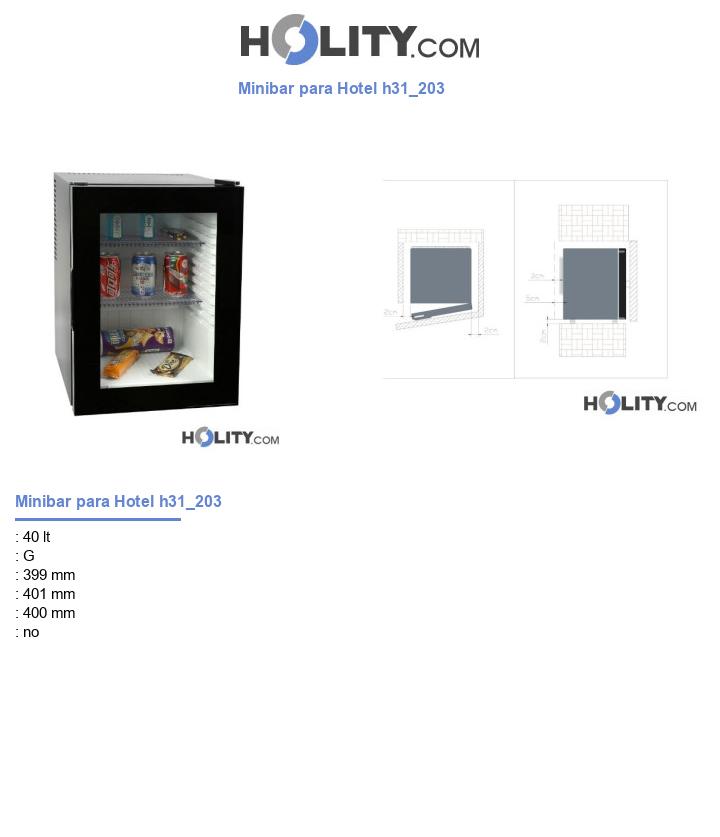 Minibar para Hotel h31_203