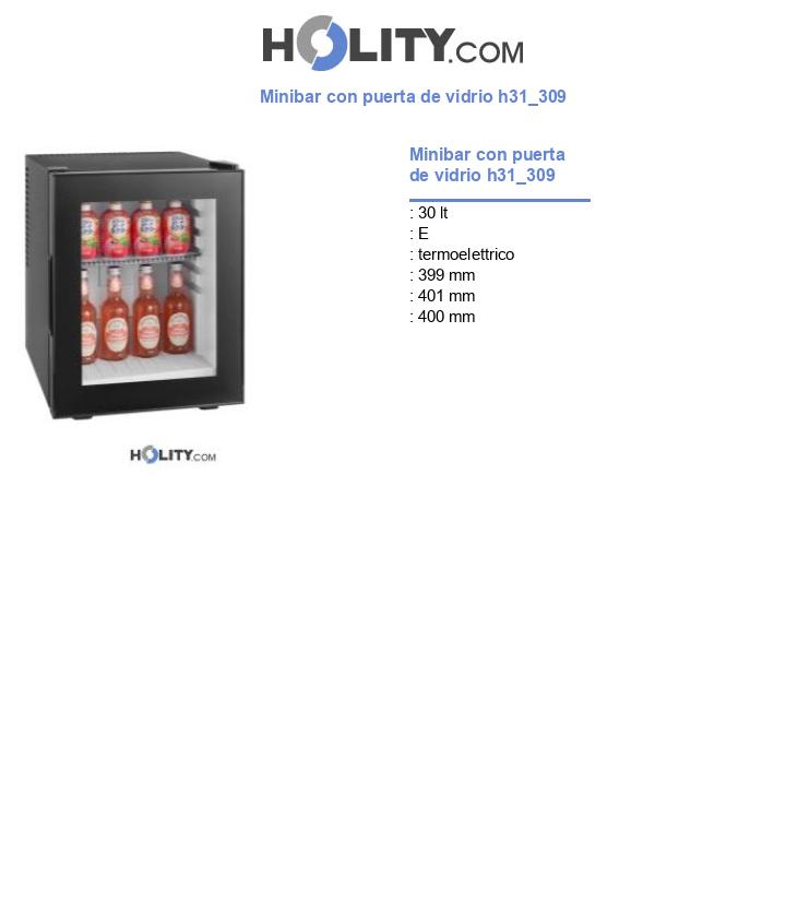 Minibar con puerta de vidrio h31_309