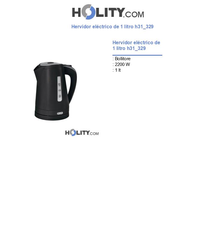Hervidor eléctrico de 1 litro h31_329