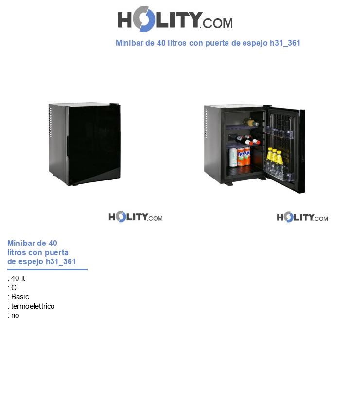 Minibar de 40 litros con puerta de espejo h31_361
