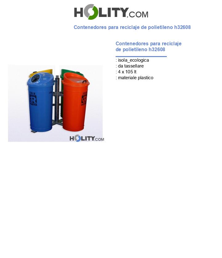 Contenedores para reciclaje de polietileno h32608