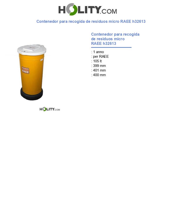 Contenedor para recogida de residuos micro RAEE h32613