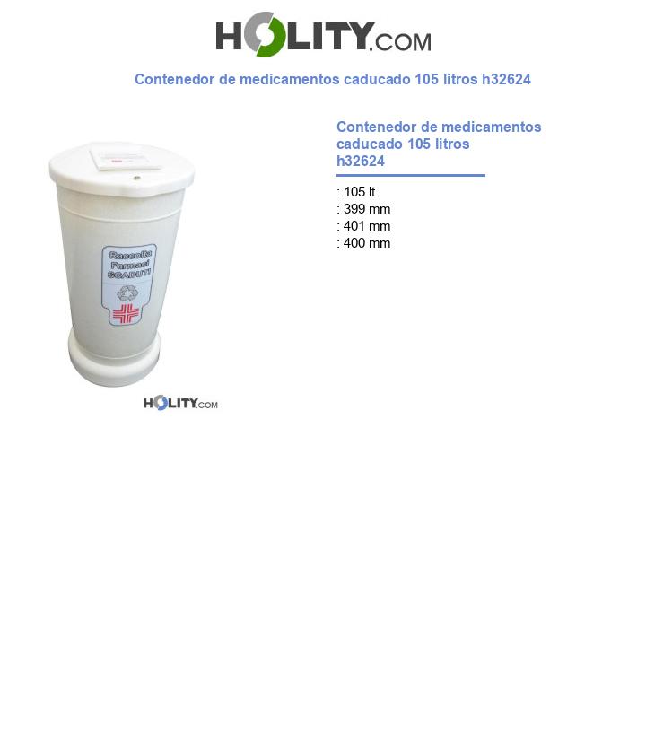 Contenedor de medicamentos caducado 105 litros h32624